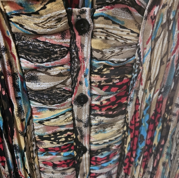 Lifestyle attitude by Larry Levine multicolored top sz. L - Picture 3 of 11